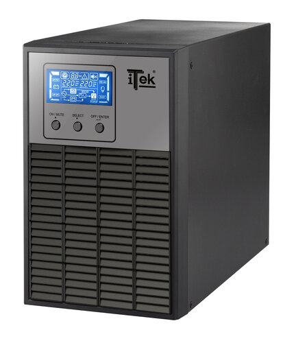ITEK UPS WINPOWER 1000 - 1000VA/800W, ON LINE, 2 BATT, LCD, 3XSHUCKO, AVR, RS232, USB