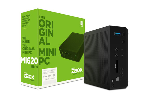ZOTAC ZBOX BAREBONE MI620NANO I3-8130U 2X DDR4 SODIMM DUAL GLAN WIFI BT USBDRV DP/HDMI