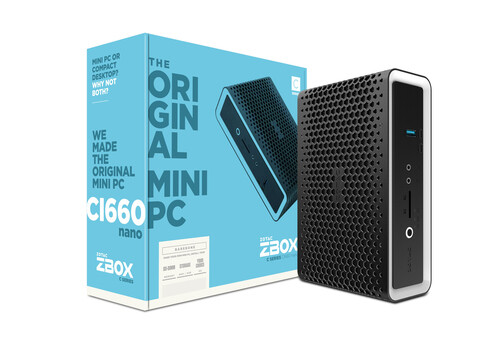 ZOTAC ZBOX BAREBONE CI660 NANO I7-8550U 2XDDR4 SODIMM SATA3 2XGLAN WIFI BT DP/HDMI