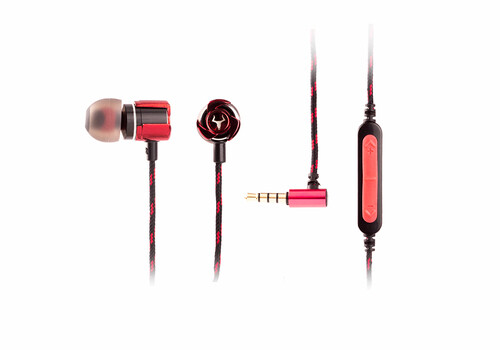 ITEK CUFFIE IN EAR GAMING TAURUS IE100 - CORPO IN LEGA DI ZINCO,  CONTROLLO VOLUME INDIPENDETE, CUSTODIA