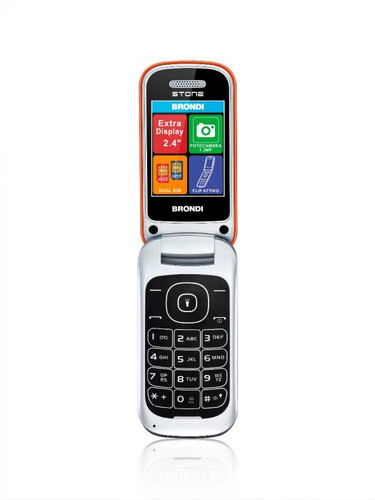 BRONDI CELLULARE STONE 2,4 FLIP ATTIVO 1.3 MP 16GB 600MAH ARANCIONE