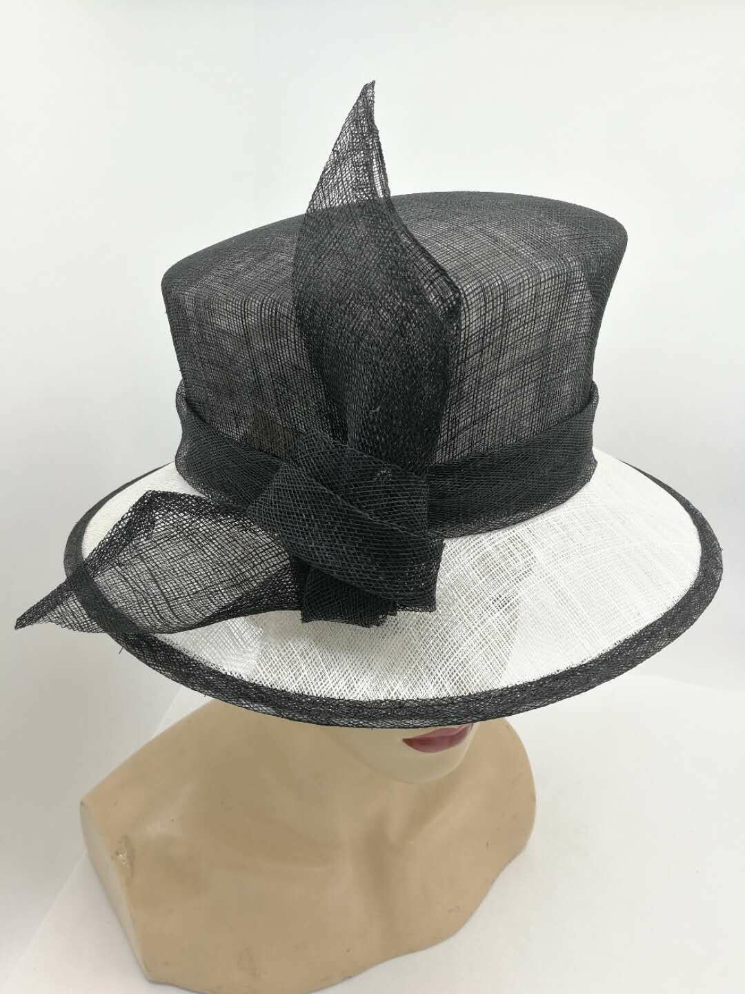 Small Sinamay Hat with Large Bow