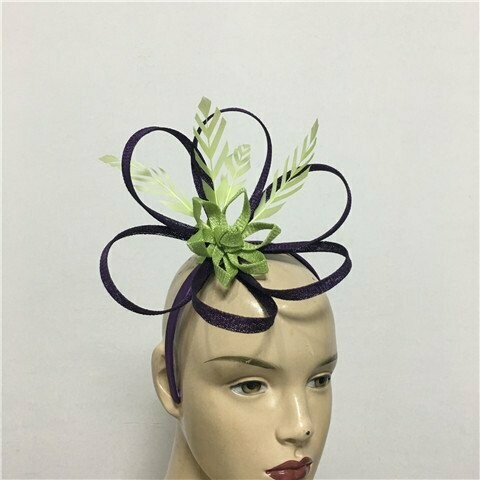 Dramatic Fascinator on Satin Band
