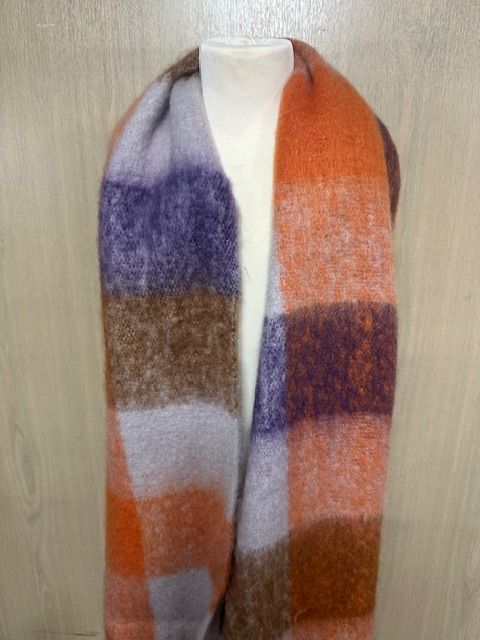 Purple and oranges Blanket Scarf