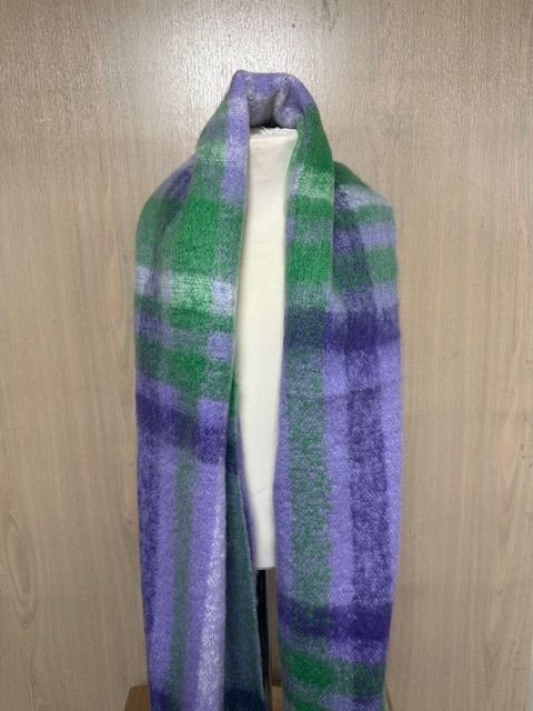 Lilac and Greens Blanket Scarf
