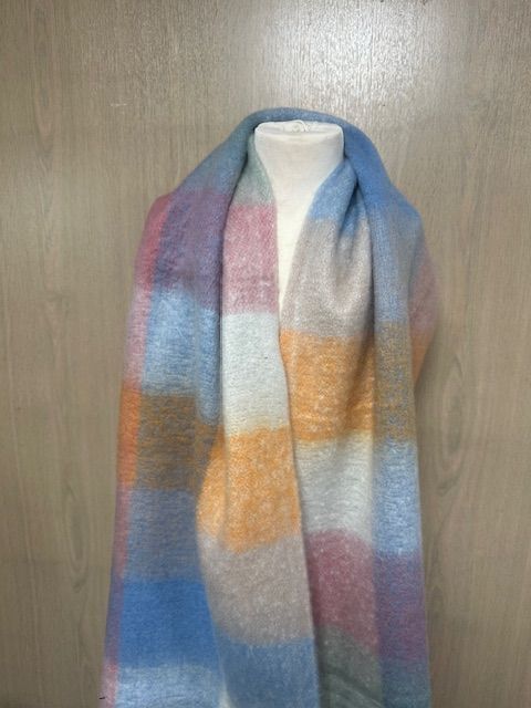 Pinks and Blues Blanket Scarf
