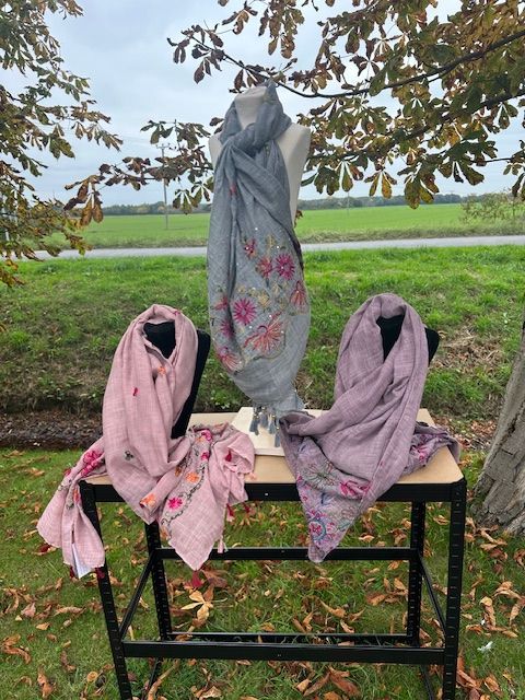 Scarf with Embroidery Design