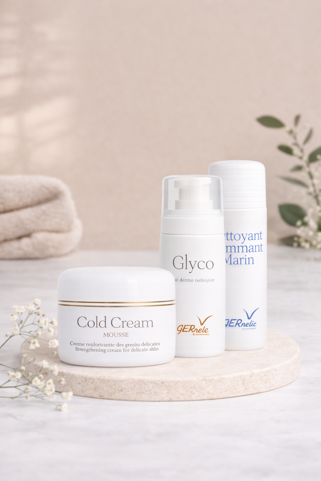 GERNETIC Set für empfindliche Haut | Cold Cream 50ml + Glyco 50ml + Marin Peeling 50ml