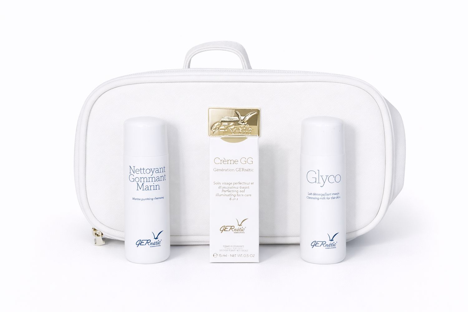 GERNETIC Frische & Glow Set – GG Creme 15 ml + Glyco 50 ml + Nettoyant Gommant Marin 50 ml