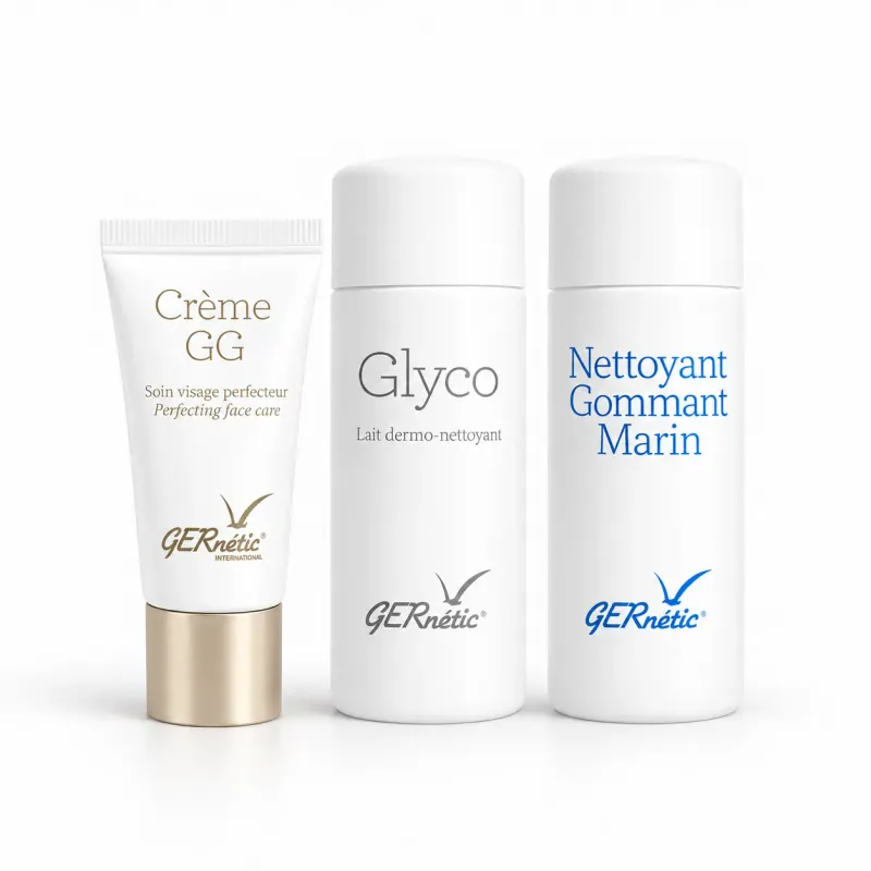 GERNETIC MINI Set2 | GG Creme 15ml + Glyco 50ml + Nettoyant Gommant Marin 50ml