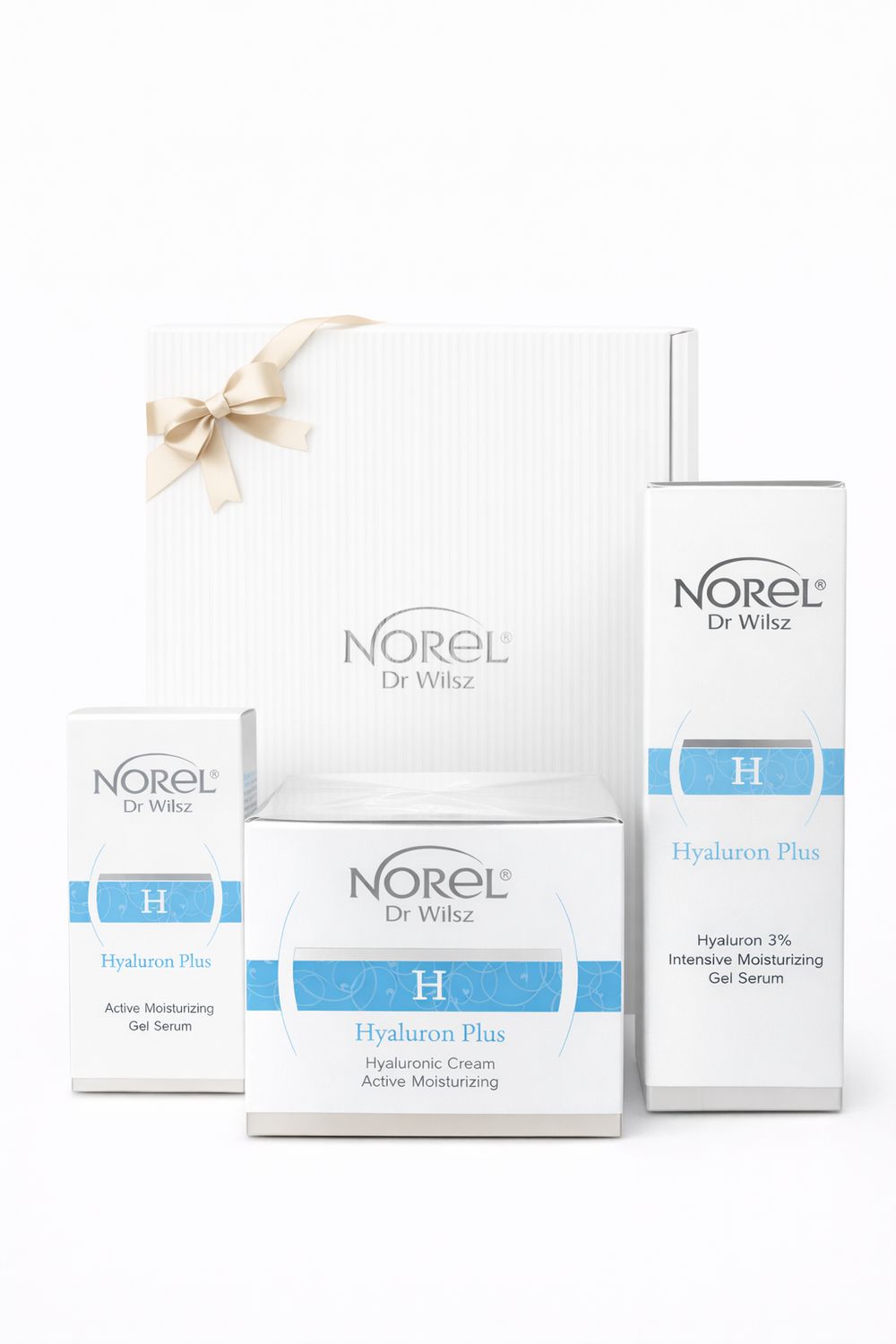 Norel Dr. Wilsz Set Hyaluron | Serum 30ml + Feuchtigkeitsspendende Creme 50ml + MINI 15ml