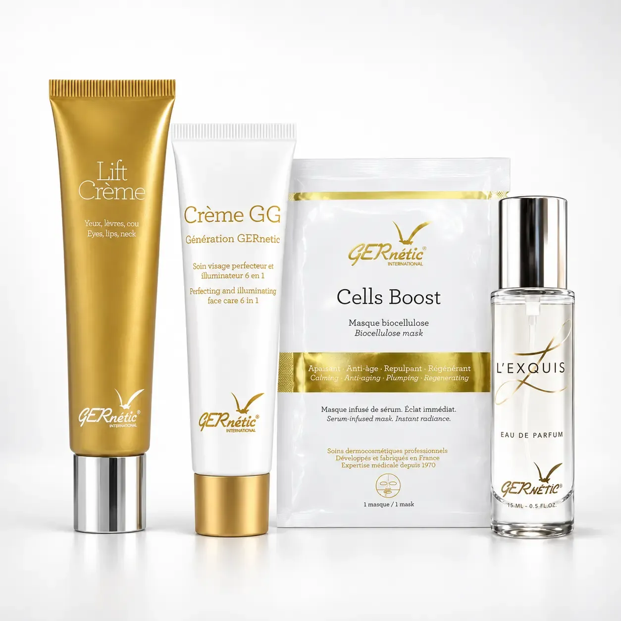 GERNETIC Set | Lift Creme 40ml, Creme GG 30ml, Cells Boost Maske, Parfüm 15ml
