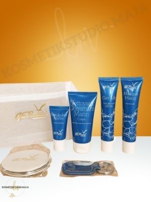 GERNETIC Marine Set | Nettoyant Gommant Marin Corps 50ml, Ger Lift 30ml, Base de Jour Marine 13ml, Masque Marine 30ml