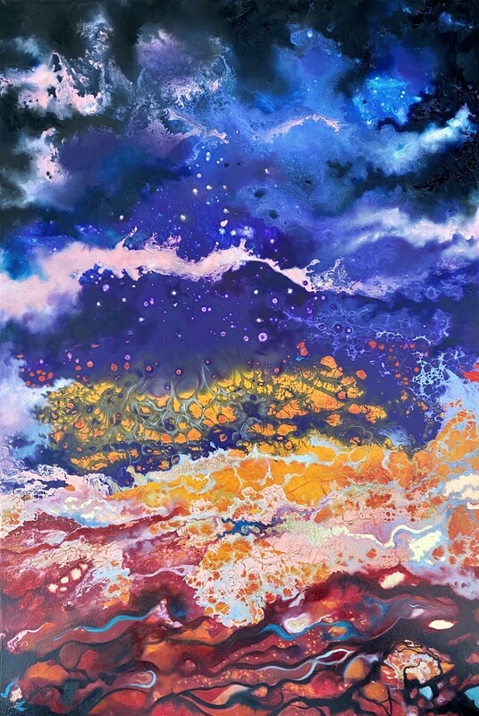 Geo Nights  Original oil painting