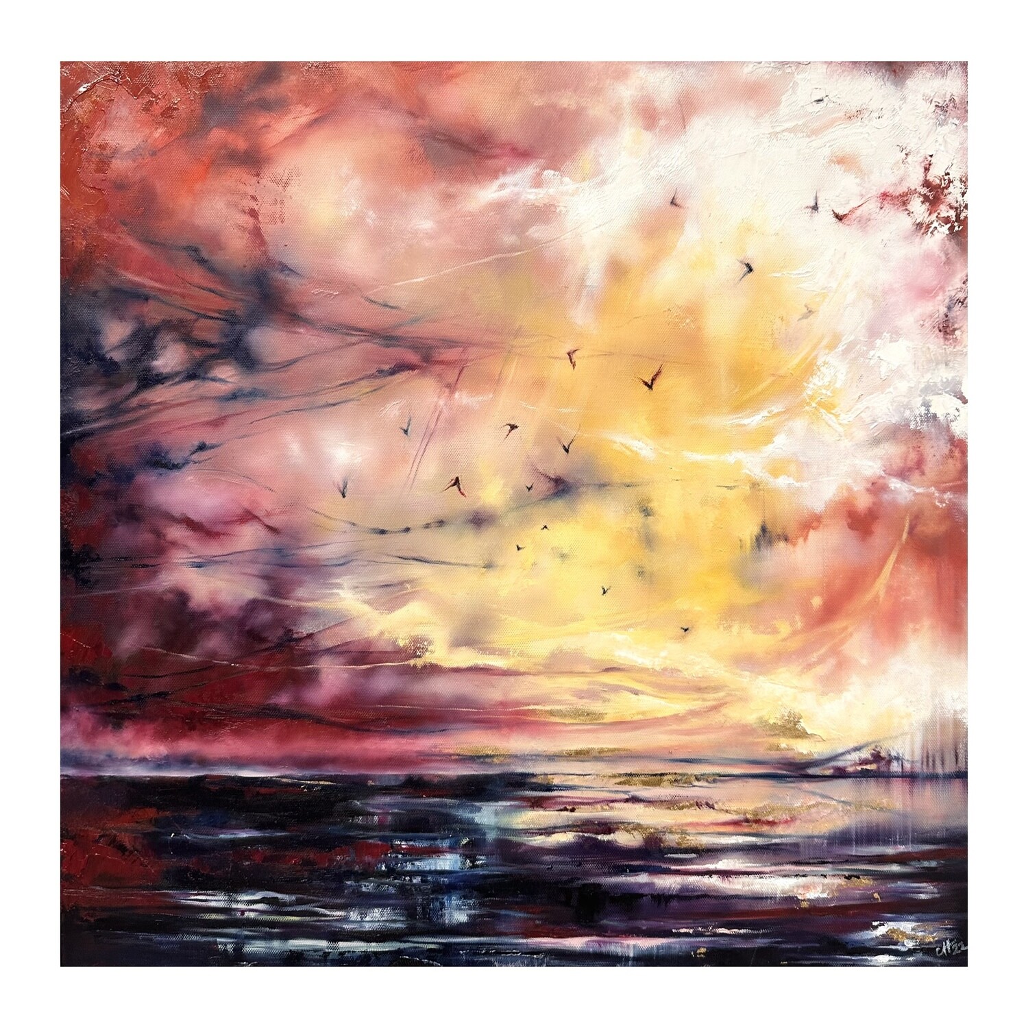 Warm Embrace. Limited Edition,  hand finished print (CANVAS PRINT)