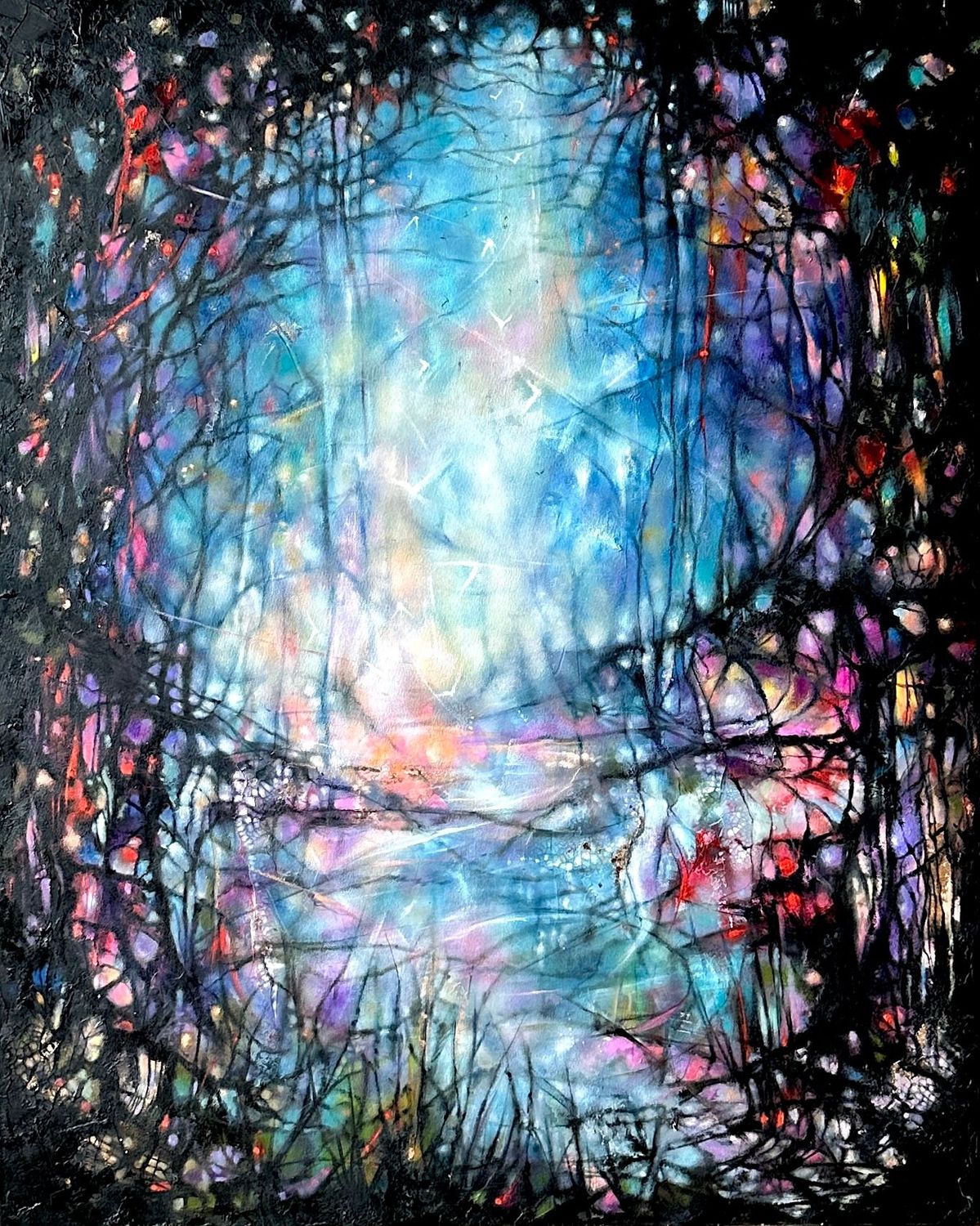Rhythm Of The Night hand-finished, stretched print  (CANVAS PRINT)