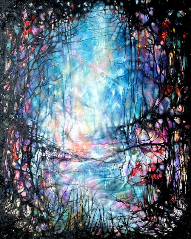Rhythm Of The Night hand-finished, stretched print  (CANVAS PRINT)