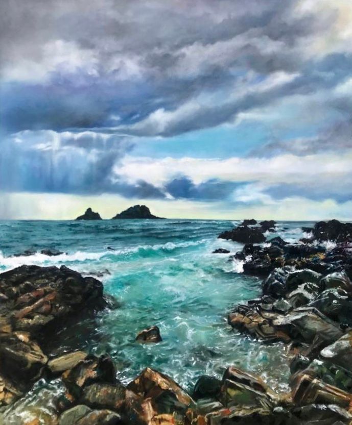 The Britons, Cape Cornwall. Limited edition print (CANVAS PRINT)