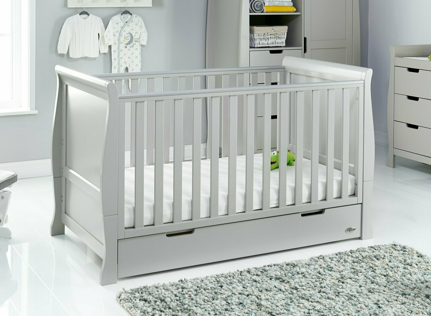 obaby grey cot bed