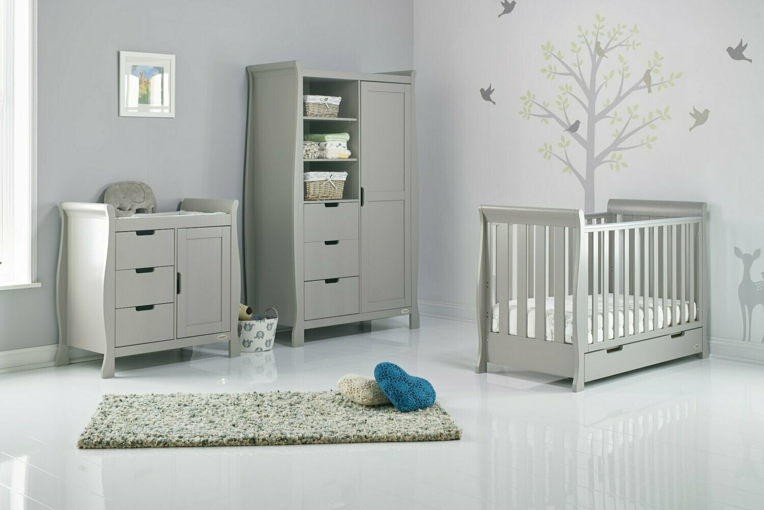 obaby stamford sleigh double wardrobe