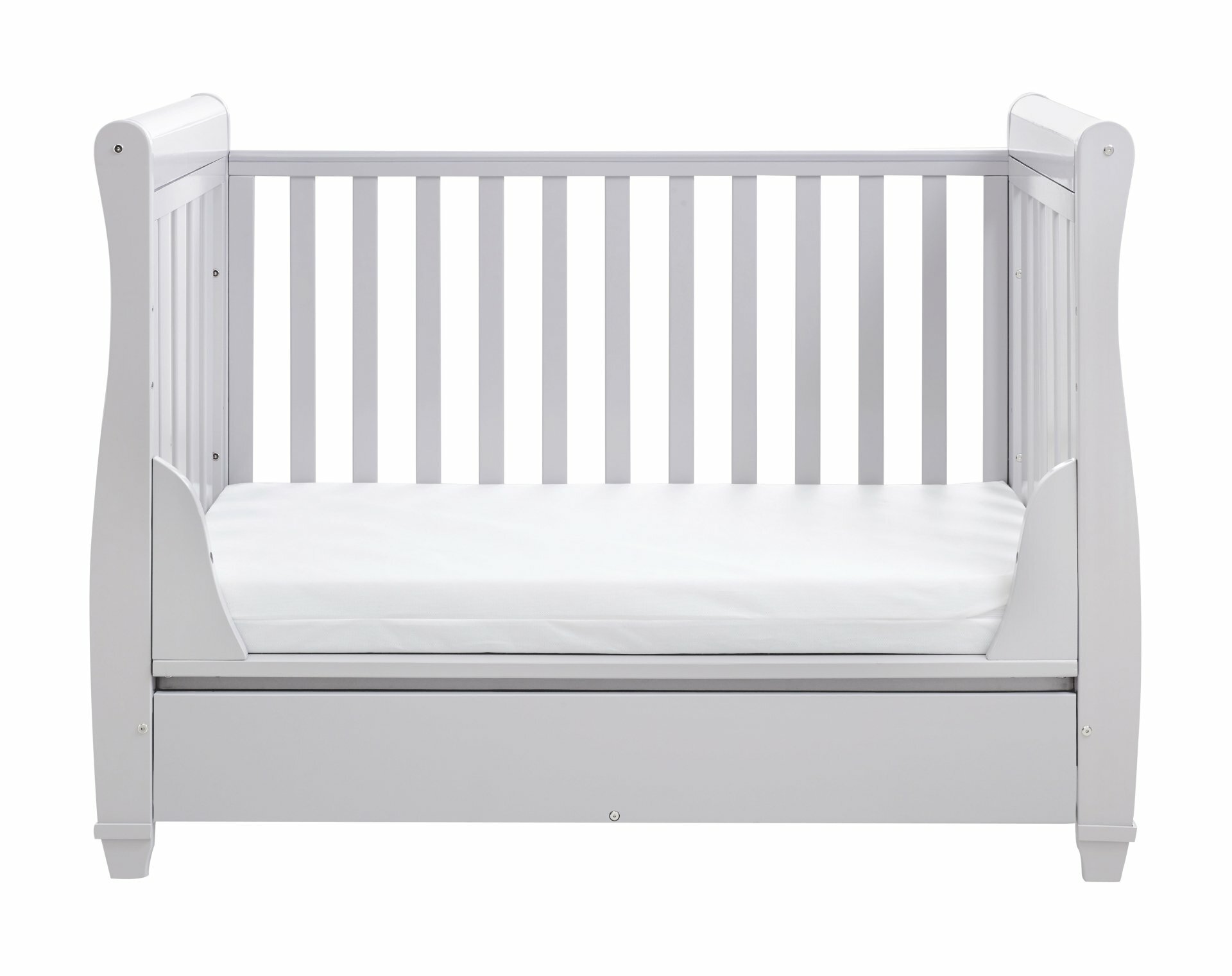 babymore eva dropside sleigh cot bed