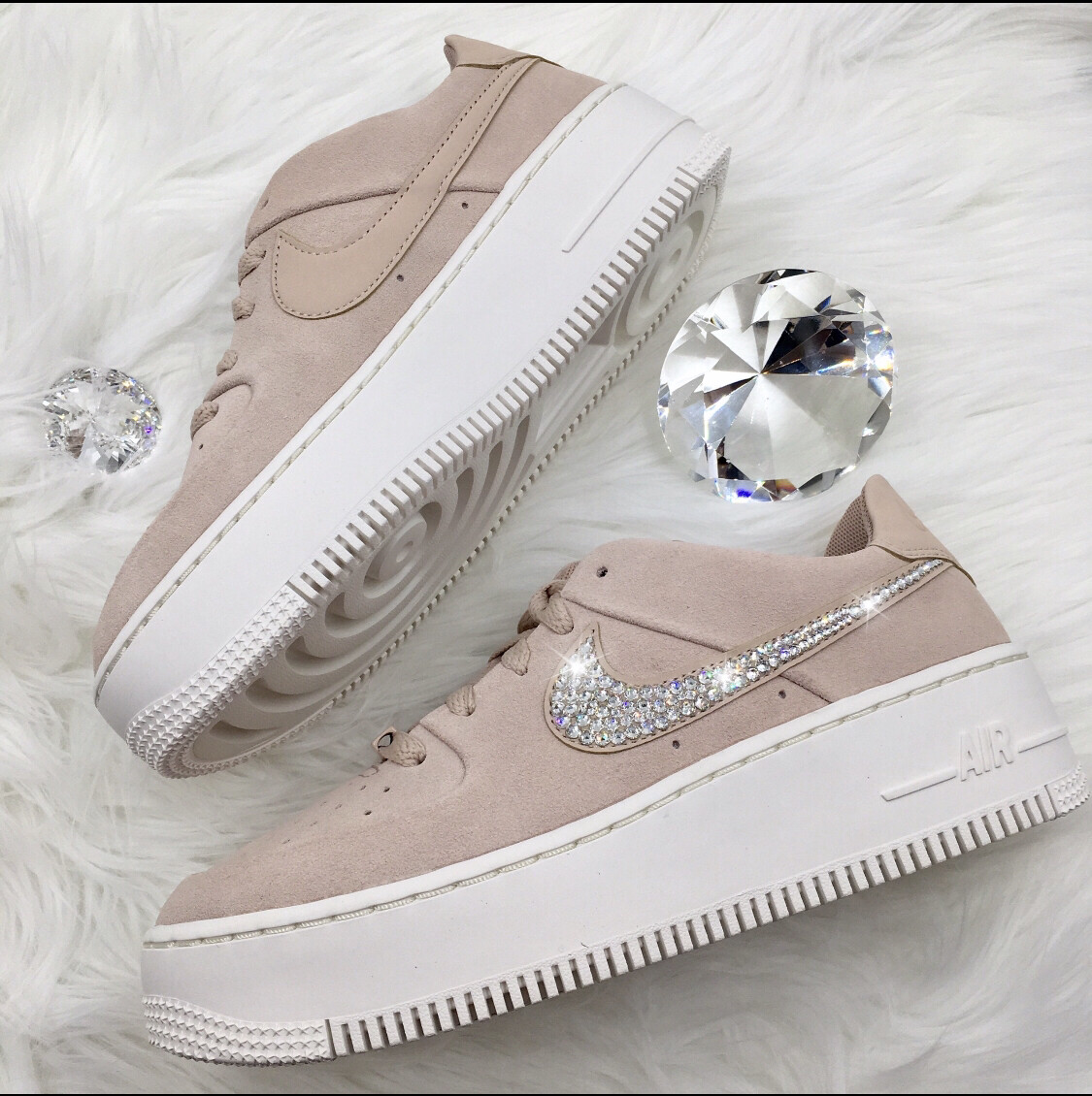 Nike Air Force One Sage Low XXL 07 Blinged Out