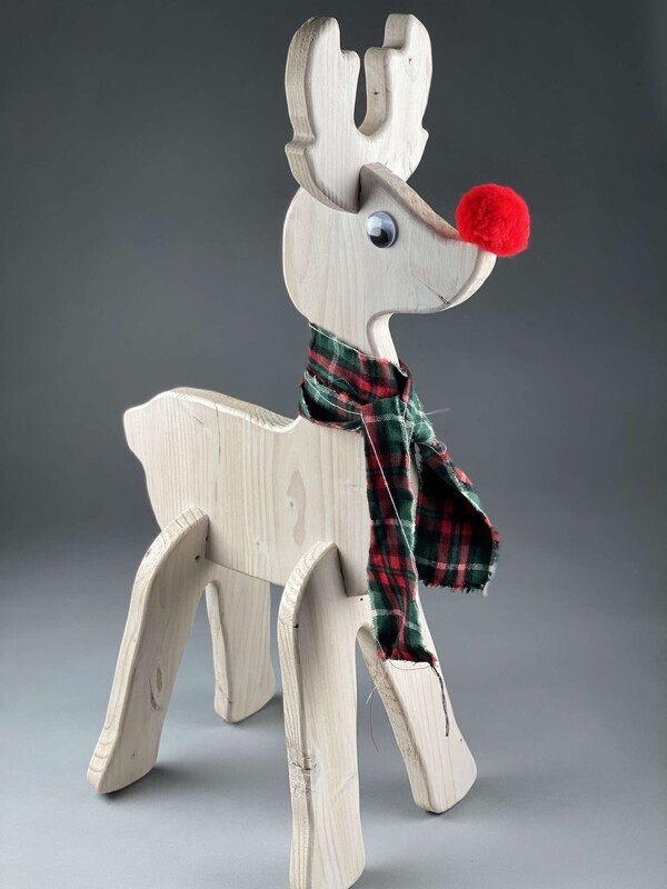 White Wooden Reindeer