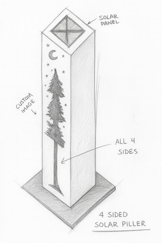 Twilight Pines Solar Pillar