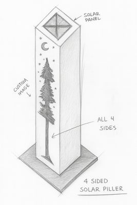 Twilight Pines Solar Pillar