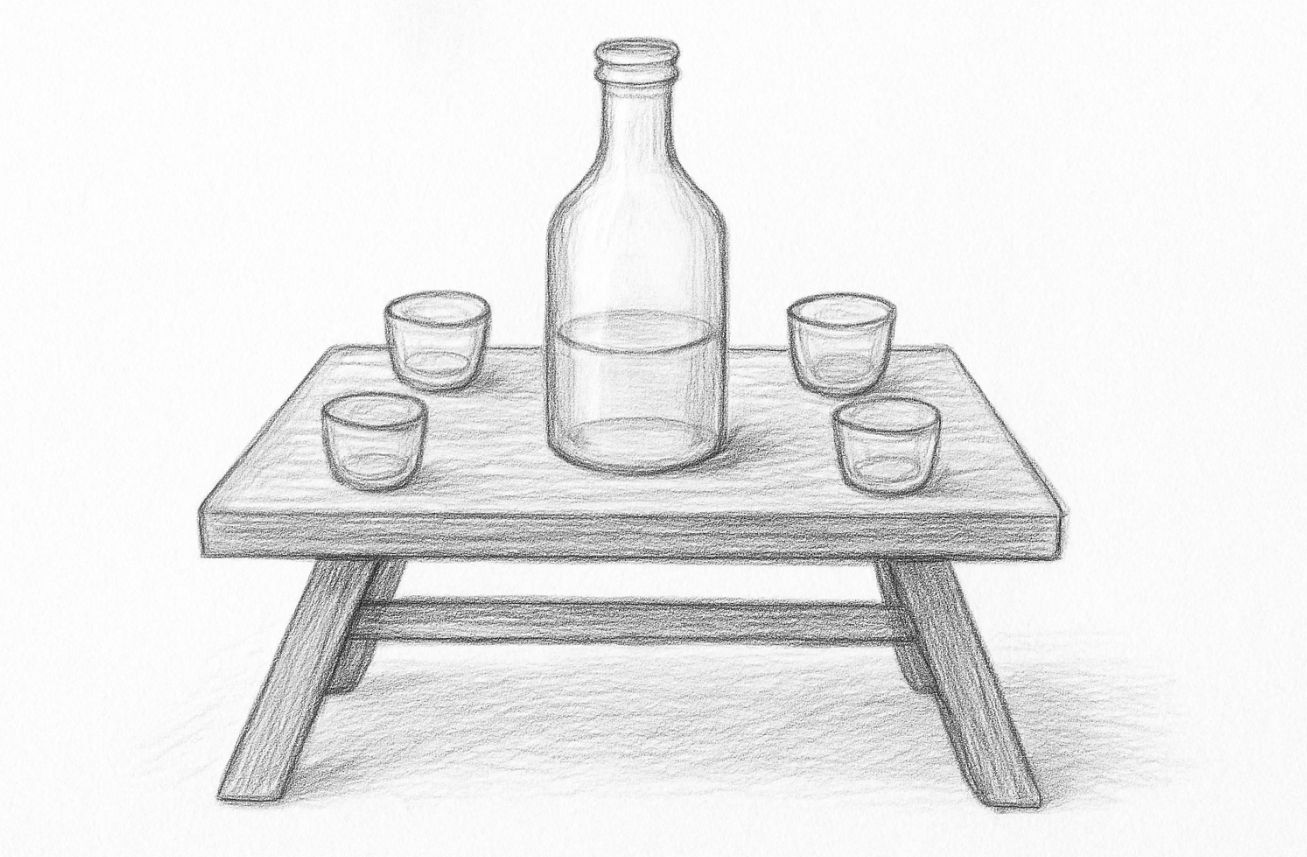 Bottle &amp; Mini Glass Holder