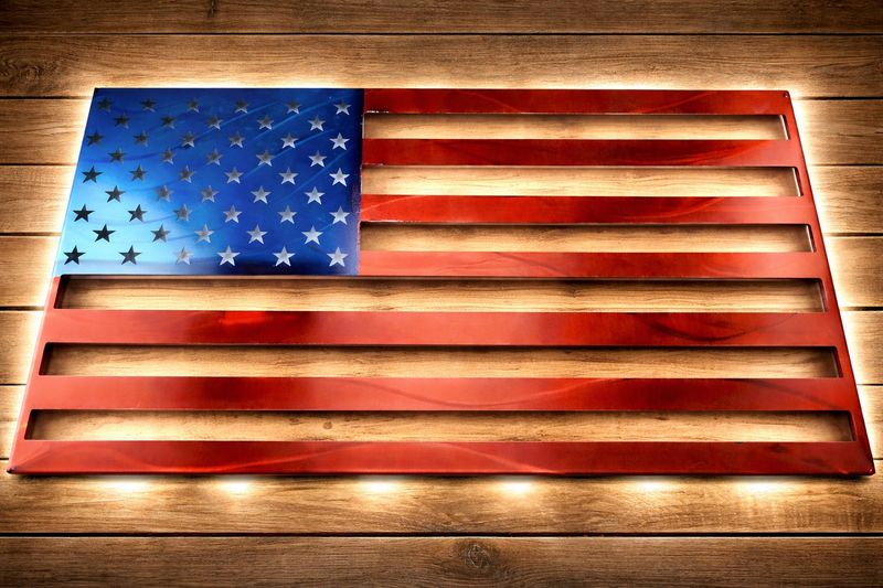 Metal American Flag Metal American Flag