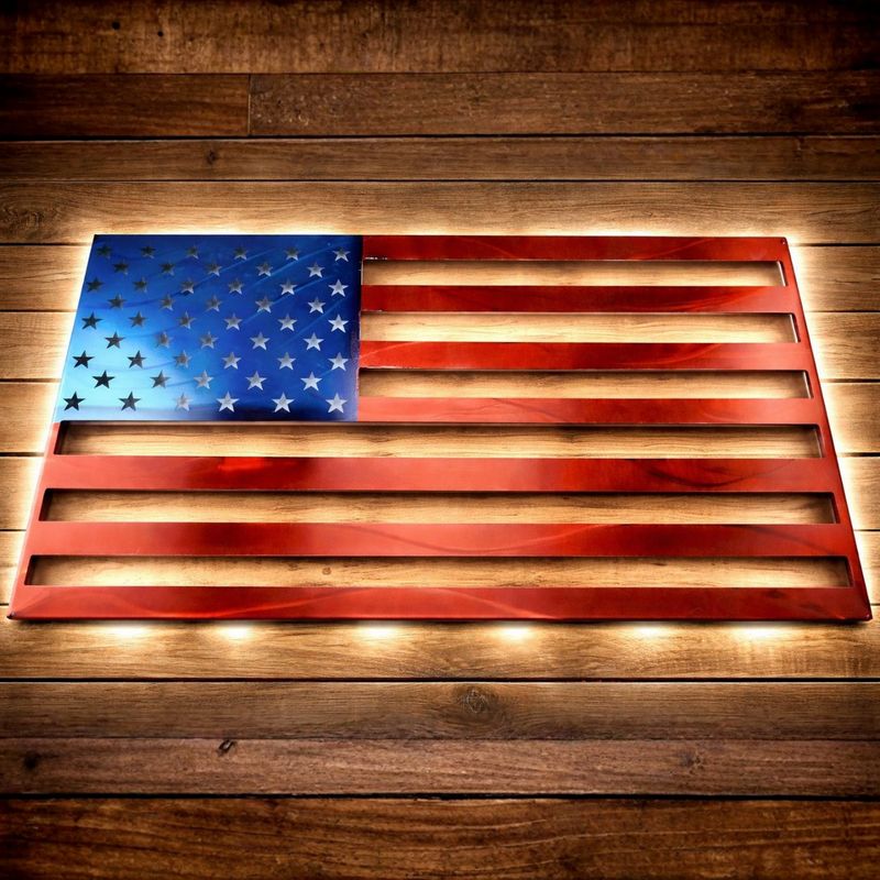 Metal American Flag