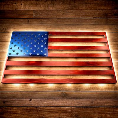 Metal American Flag