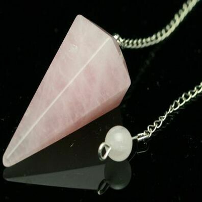 Pendulum, Rose Quartz, 6 sided