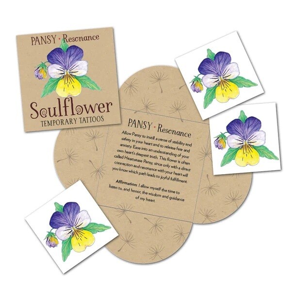 Pansy Soulflower Temporary Tattoo