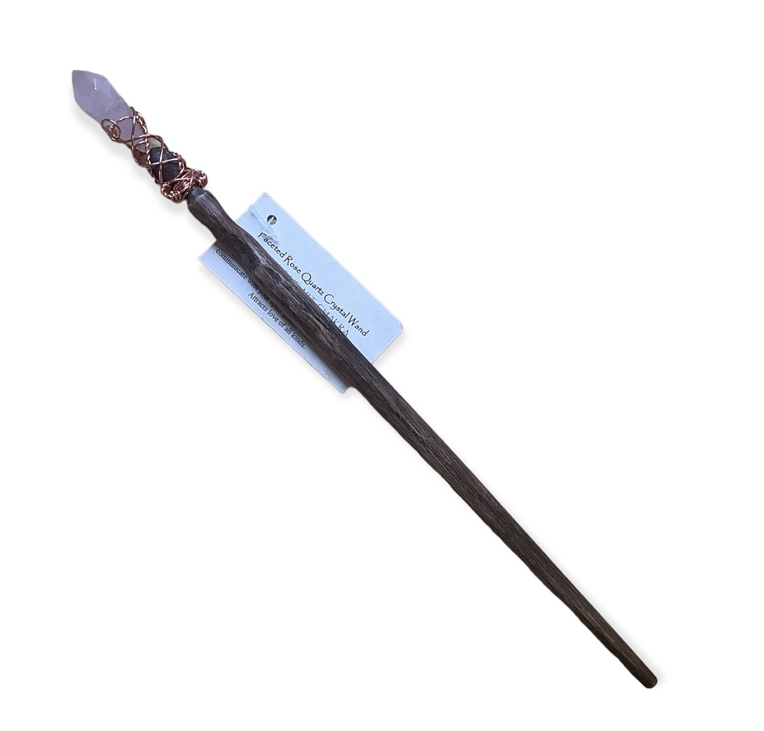 Faceted Rose Quartz Wand of the Heart Chakra Healer