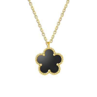 18K gold plated Stainless steel &quot;Flower&quot; necklace