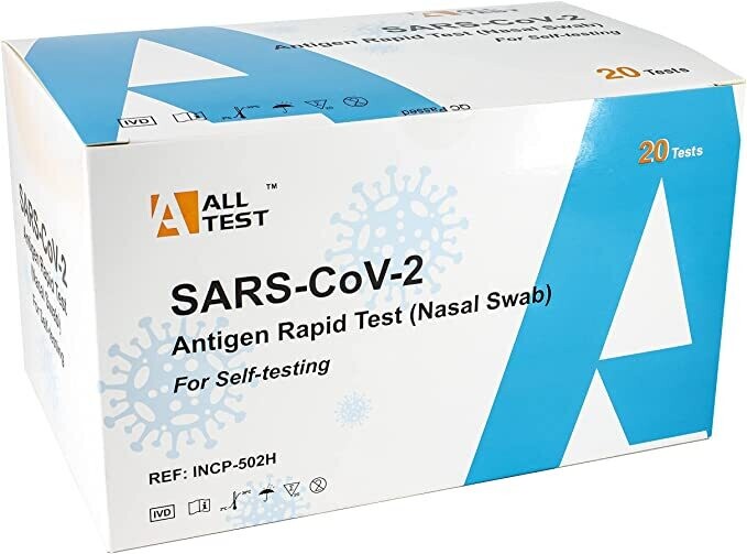 AllTest Rapid Antigen Test ( RAT ) for self testing NASAL swab 5 PACK