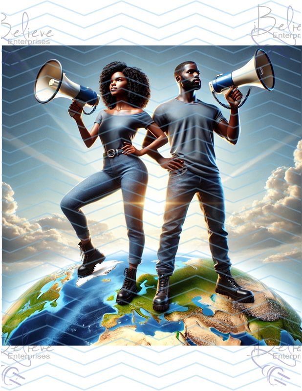 AA Man And Woman Promoting Their Business