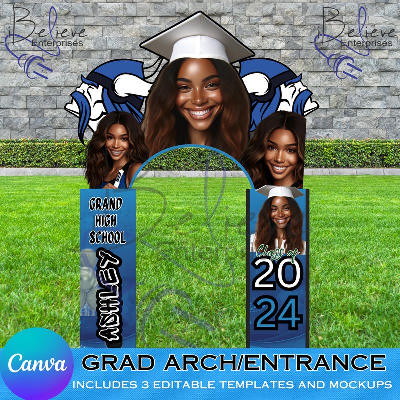 Editable Graduation Arch/Entrance Template (CANVA)