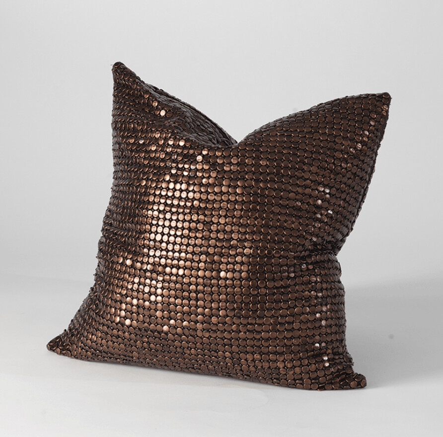 COPPER BEADED PILLOW