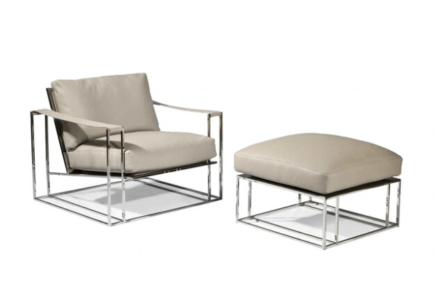 SLING CHAIR AND OTTOMAN