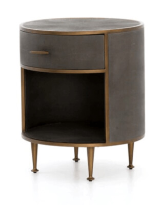 SHAGREEN ROUND NIGHTSTAND