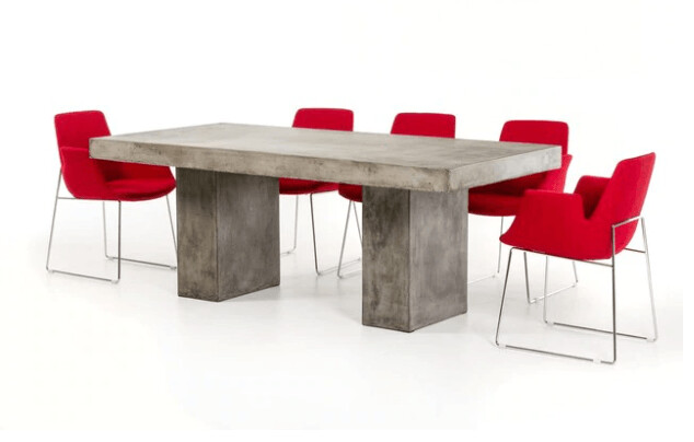 RECTANGLE CONCRETE DINING TABLE