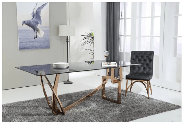 ROSE GOLD DINING TABLE