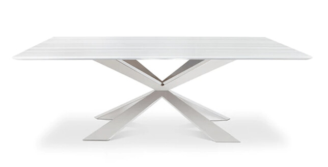 POLISHED MARBLE DINING TABLE