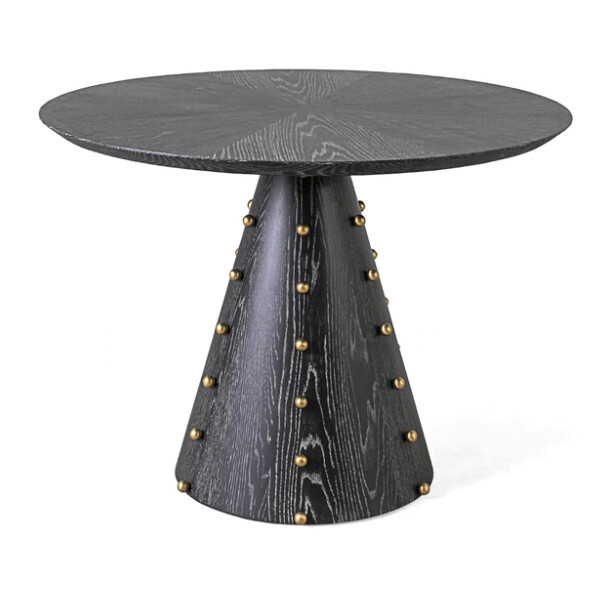 SPOOL CENTER TABLE-EBONY CERUSED OAK