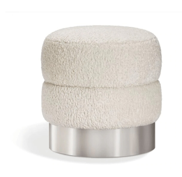 CHILEA STOOL - BOUCLE/ NICKEL