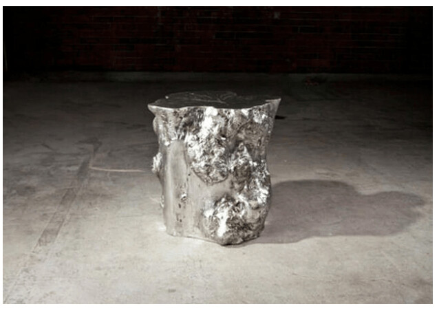 LOG SIDE TABLE SILVER