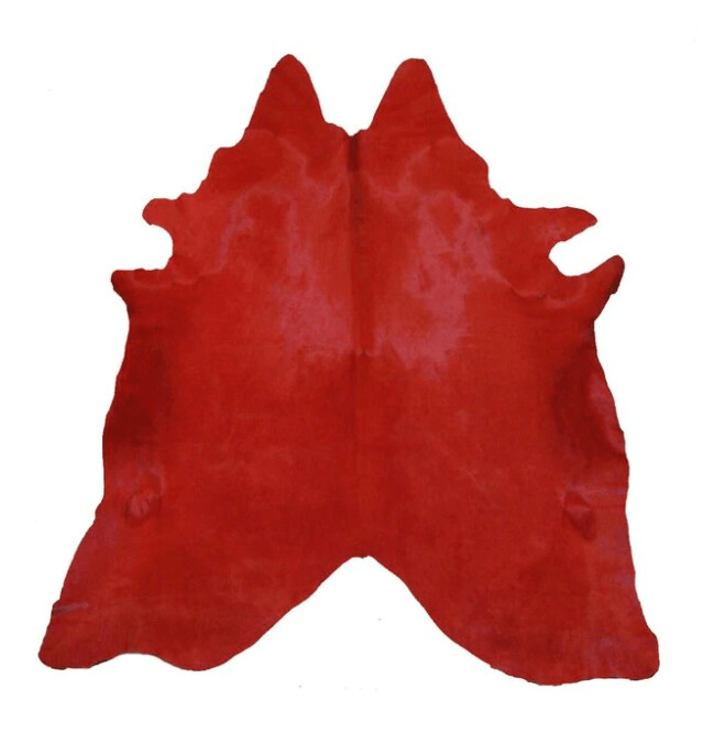 RED DYED COWHIDE